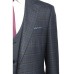 Мужской костюм "Омега" синий тройка slim fit