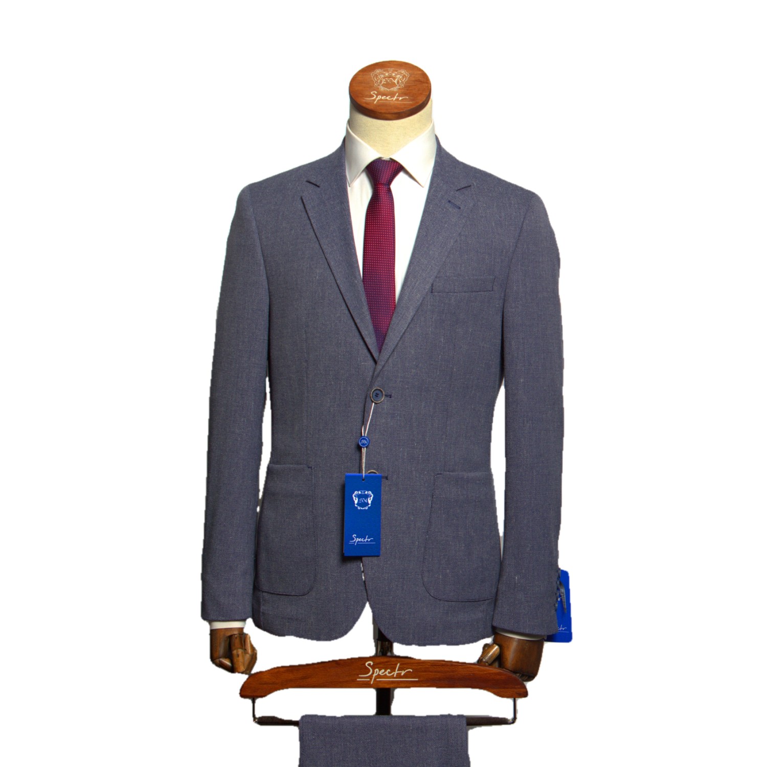 Мужской костюм "Томас" синий двойка slim fit