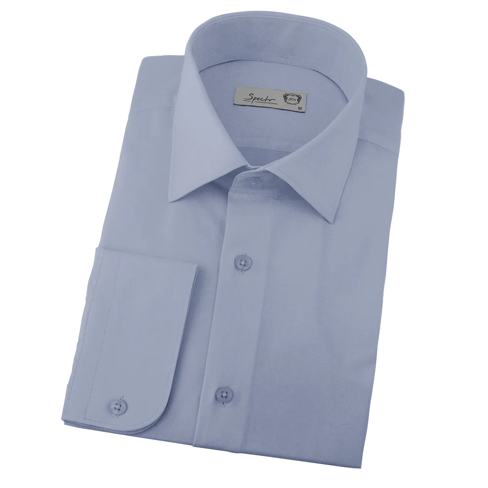 Мужская рубашка "Spectr" голубая slim fit