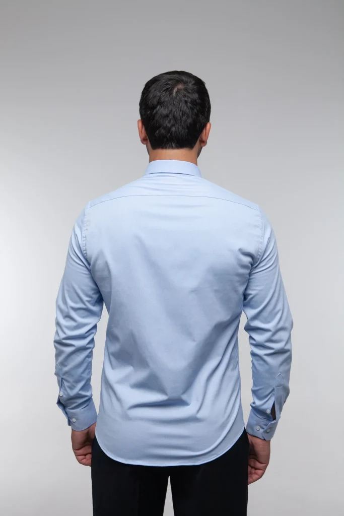 Мужская рубашка "Stefano Nardiego" св - голубая slim fit