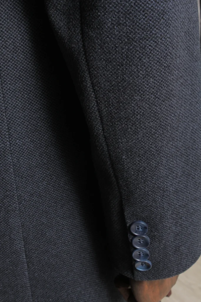 Мужское пальто "Базилио" серое со стойкой slim fit
