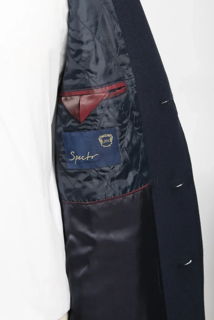 Мужское пальто "Борги" синее slim fit