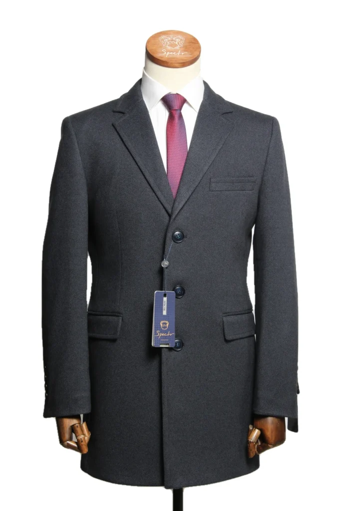 Мужское пальто "Вегас" английский, серое slim fit