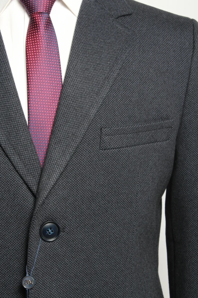 Мужское пальто "Вегас" английский, серое slim fit