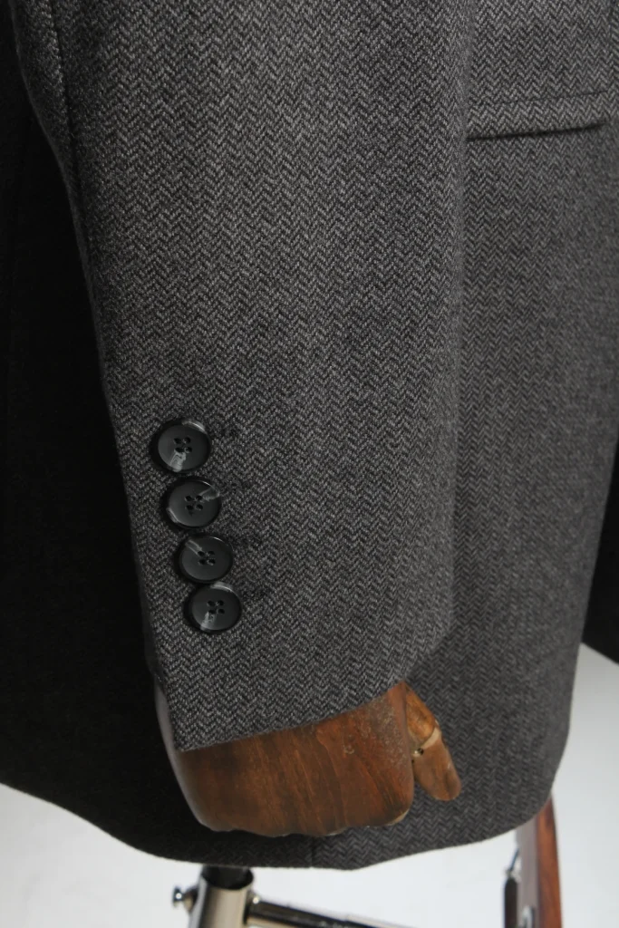 Мужское пальто "Вена" английский, серое slim fit