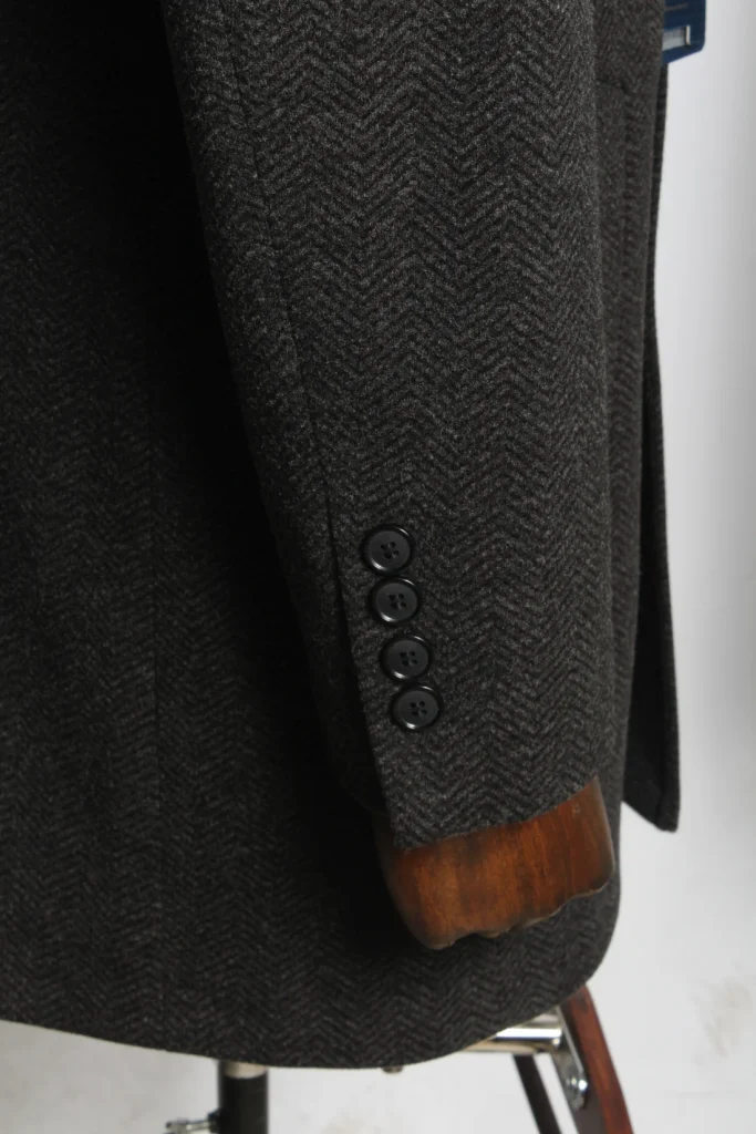 Мужское пальто "Висмар" серое со стойкой slim fit