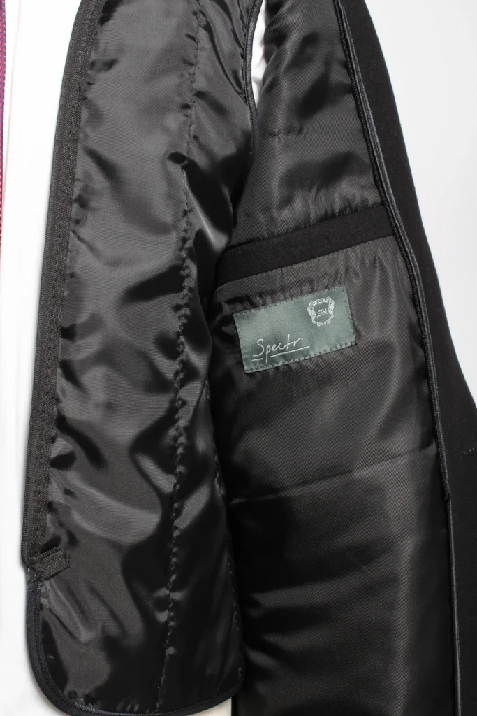 Мужское пальто "Блэйк" черное со стойкой slim fit