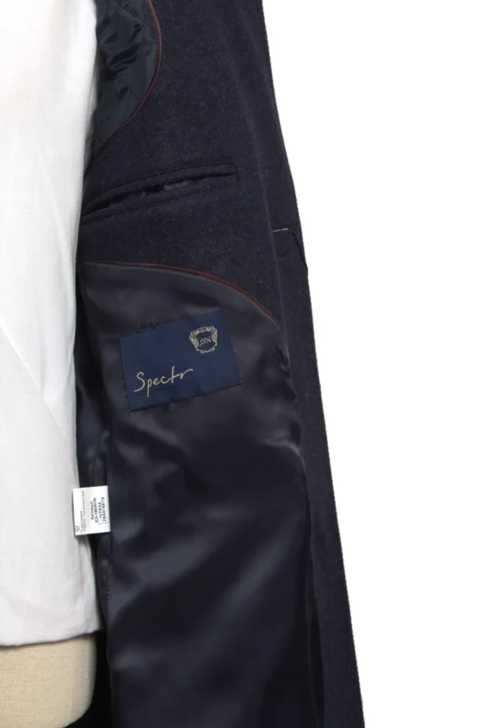 Мужское пальто "Дерон" английский, синее slim fit
