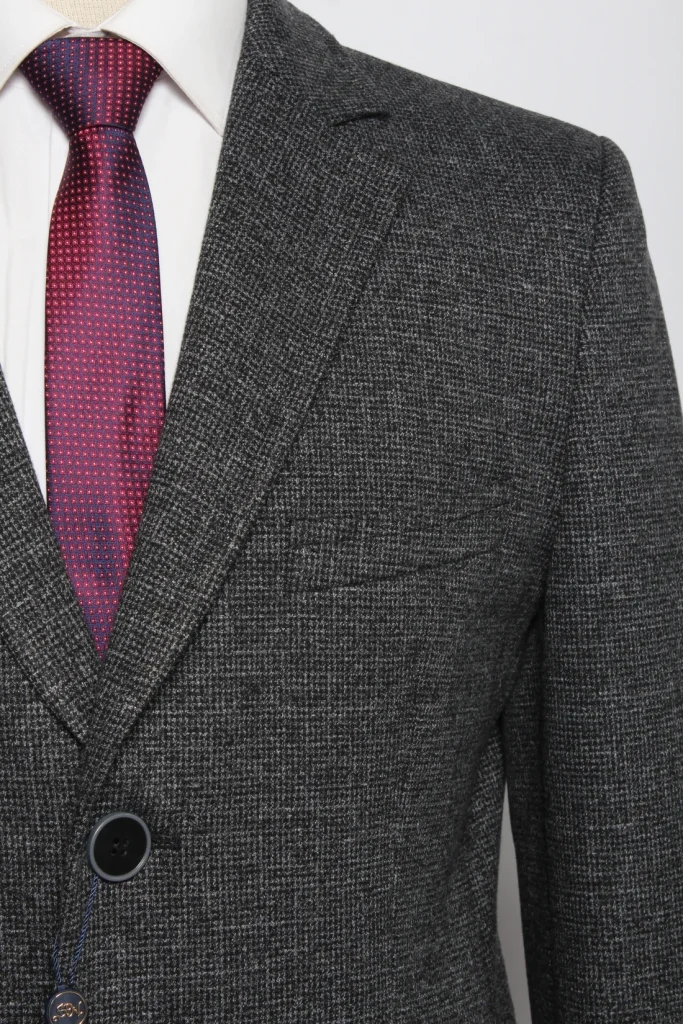 Мужское пальто "Кевин английский" серое slim fit