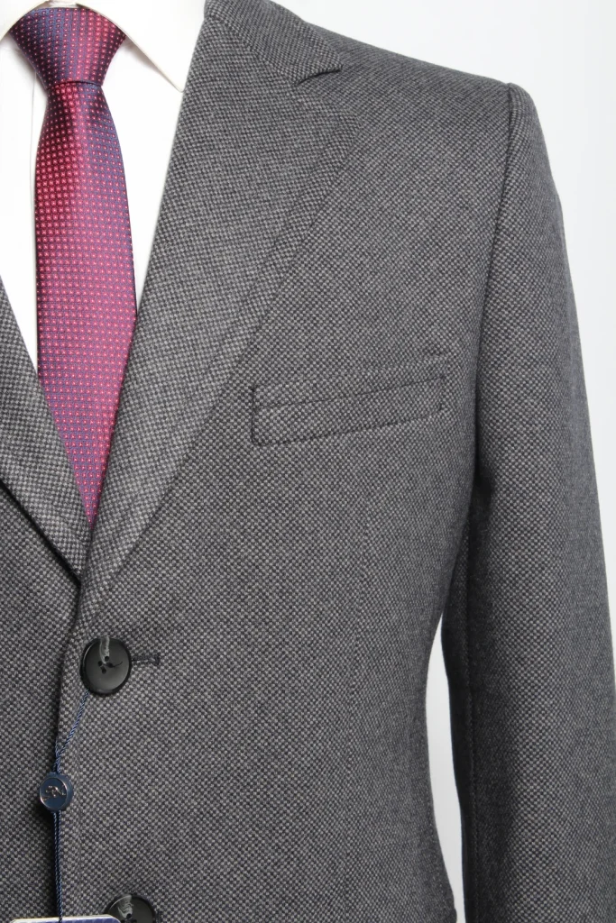 Мужское пальто "Милан" английский, серое slim fit