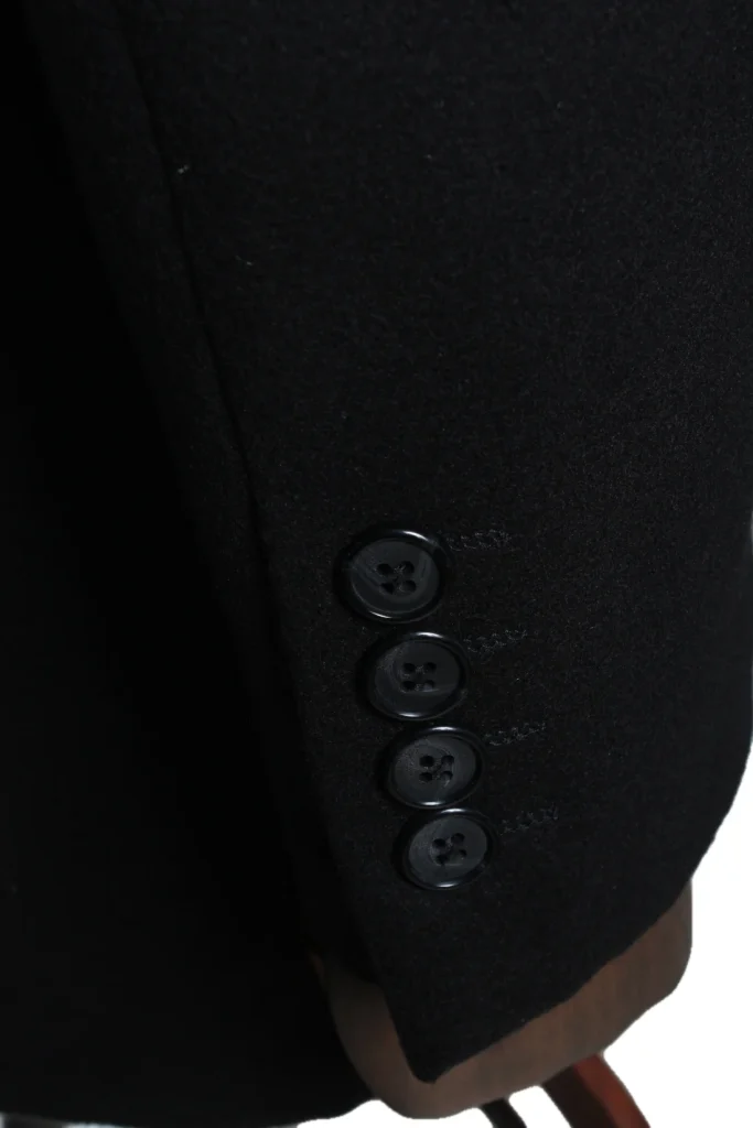 Мужское пальто "Неван" английский, черное slim fit