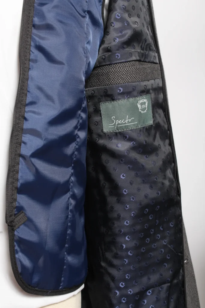 Мужское пальто "Панамера" серое со стойкой slim fit