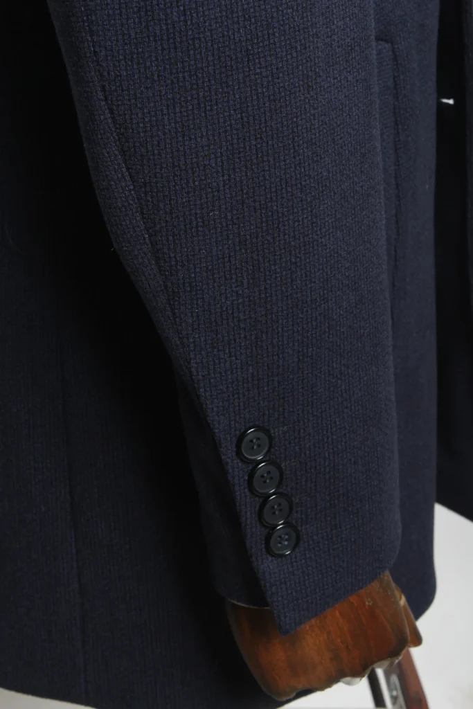 Мужское пальто "Прага" английский, синее slim fit