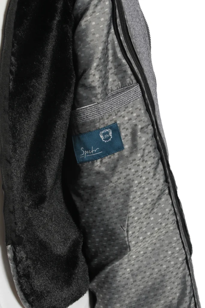 Мужское пальто "Рендал" серое с капюшоном slim fit