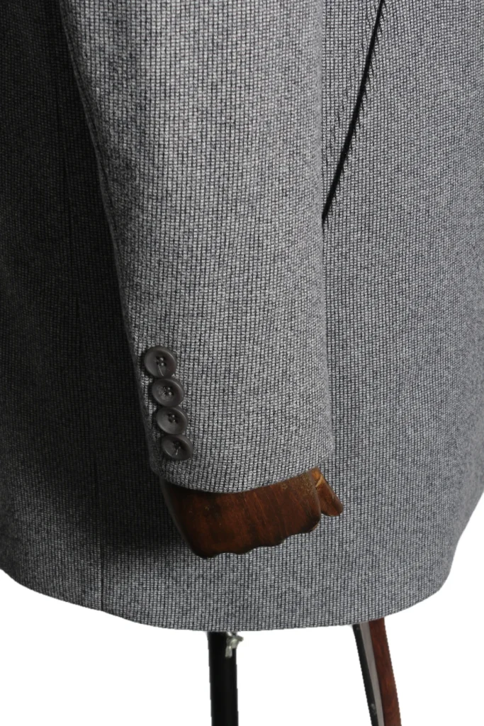Мужское пальто "Рендал" серое с капюшоном slim fit