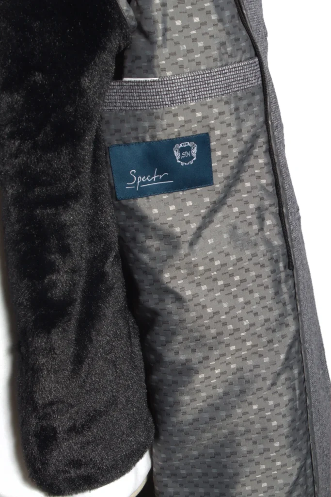 Мужское пальто "Рендал" серое со стойкой slim fit