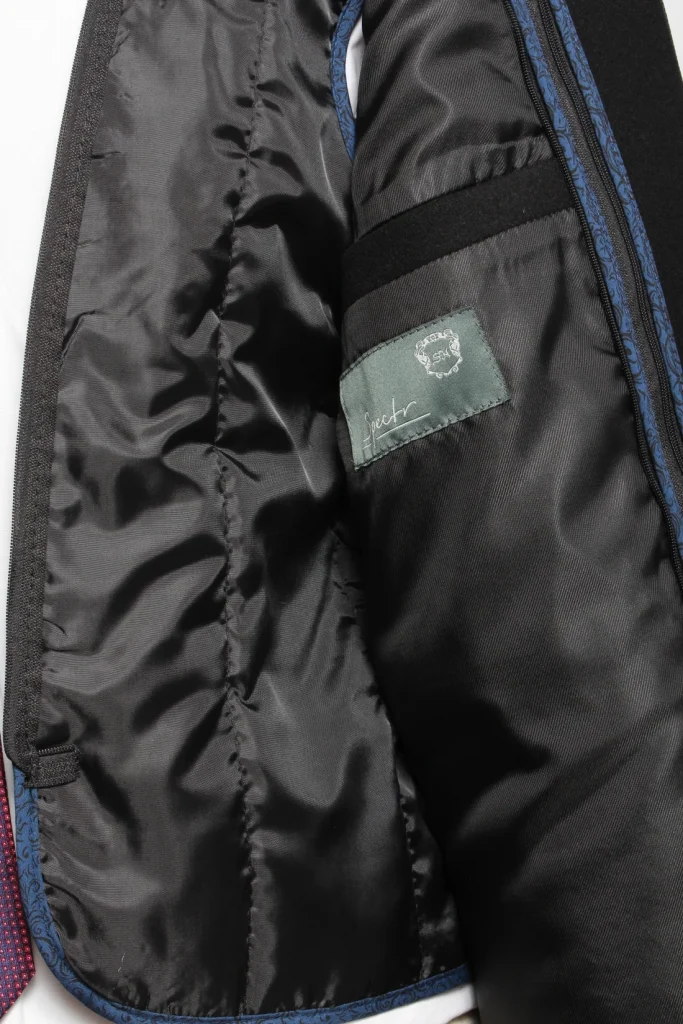 Мужское пальто "Блэйк" черное с капюшоном slim fit