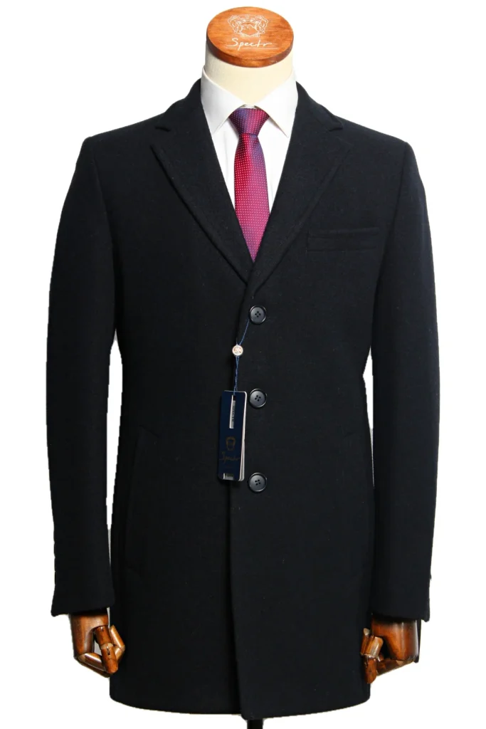 Мужское пальто "Соледар" английский, серое slim fit