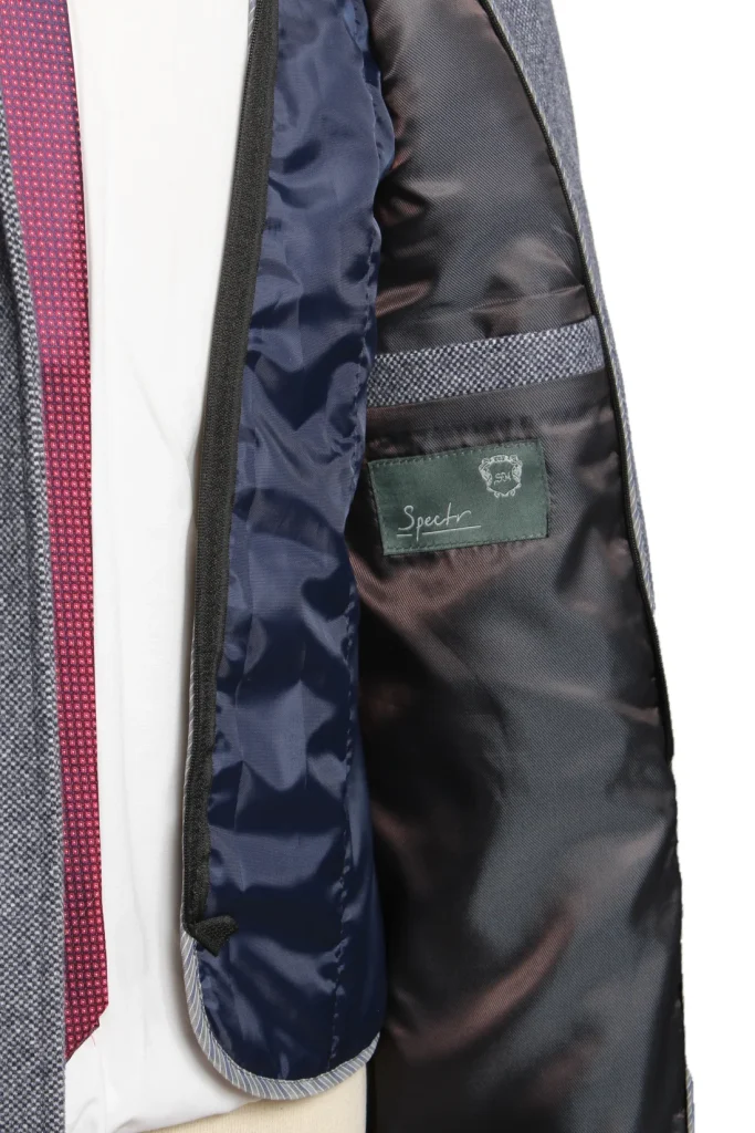 Мужское пальто "Стивен" серое со стойкой slim fit