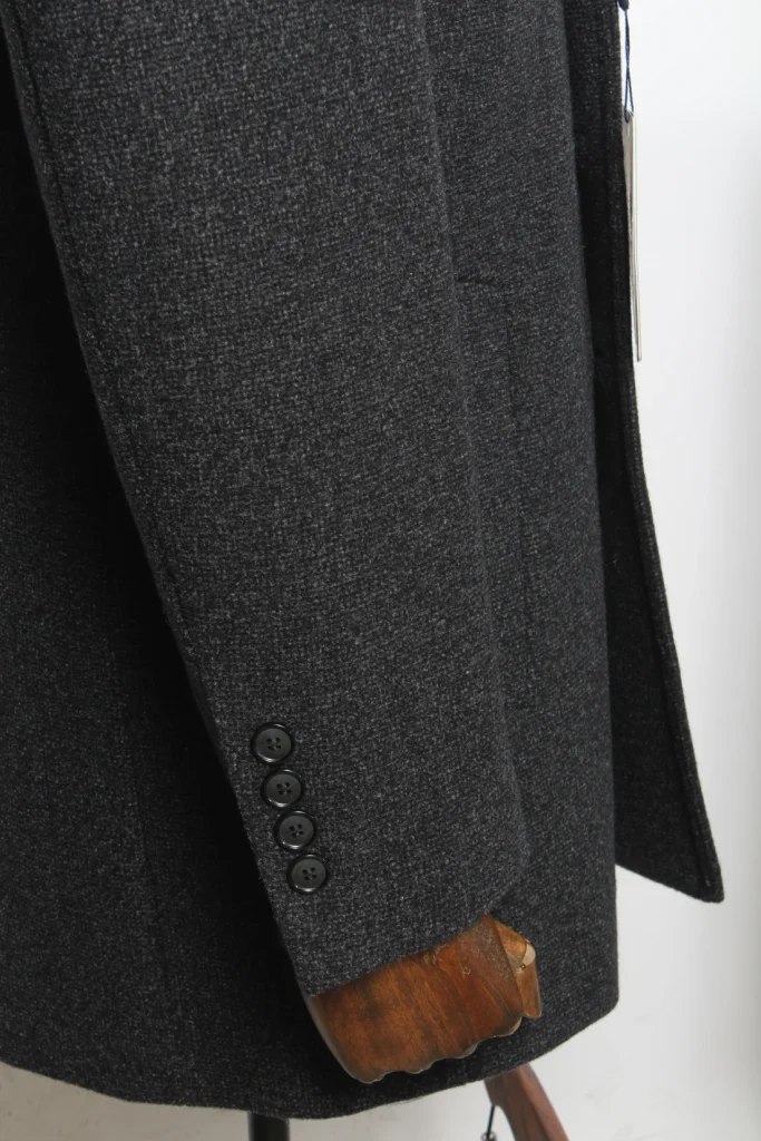 Мужское пальто "Эвора" английский, серое slim fit