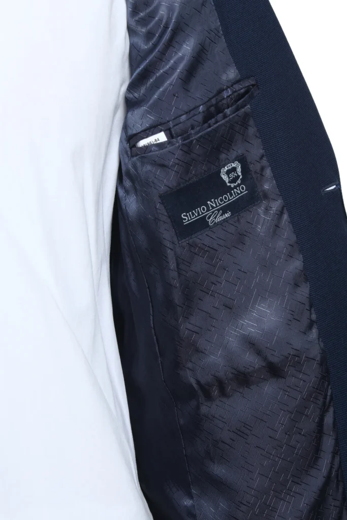 Мужской деловой костюм "Макато" синий двойка slim fit