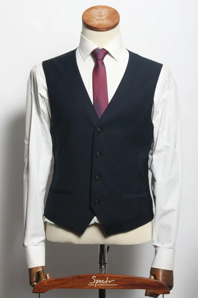 Мужской жилет "Цезарь" синий slim fit