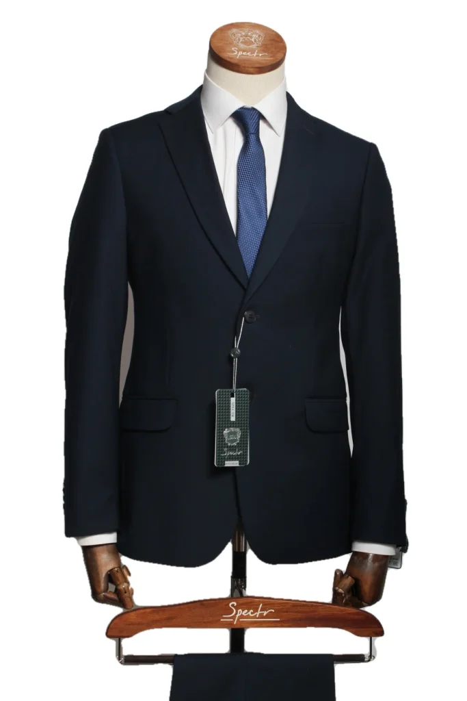 Мужской костюм "Агат" синий двойка slim fit
