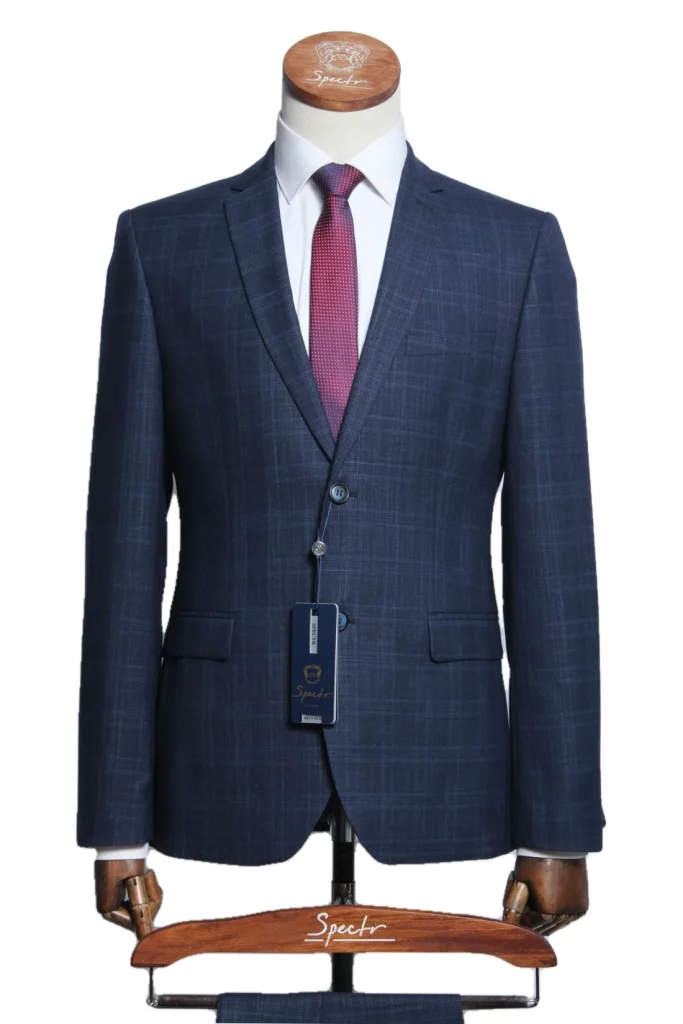 Мужской костюм "Боуман" синий двойка slim fit