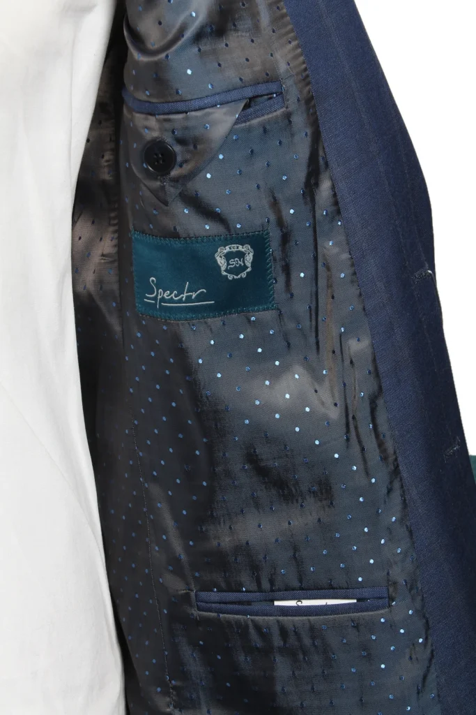 Мужской костюм "Брайн" синий двойка slim fit