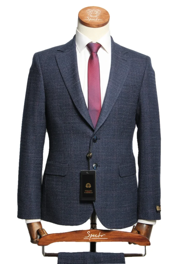 Мужской костюм "Брест" бордовый двойка slim fit