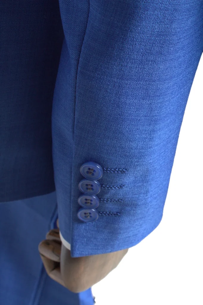 Мужской костюм "Вагнер" синий тройка slim fit