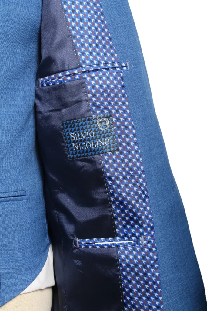 Мужской костюм "Вагнер" синий тройка slim fit