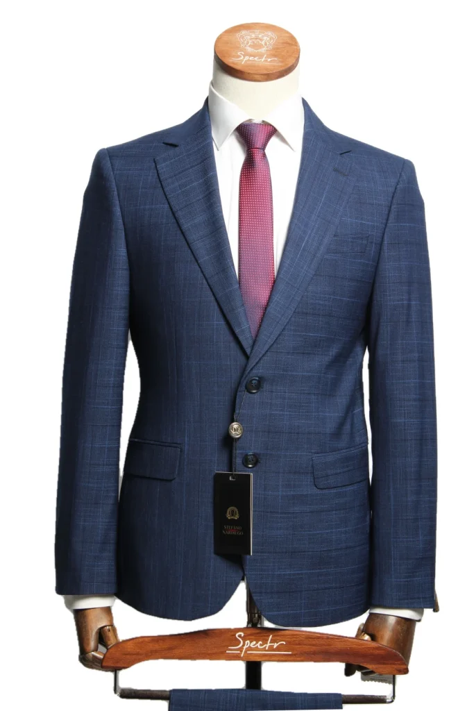 Мужской костюм "Вест" синий двойка slim fit