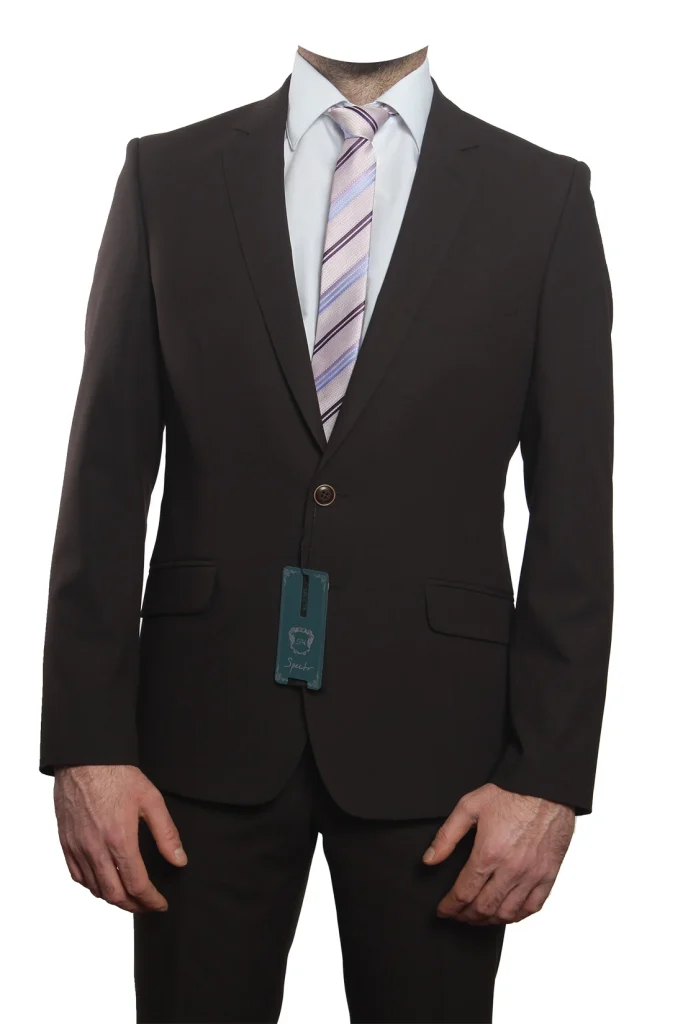 Мужской костюм "Викензо" коричневый двойка slim fit