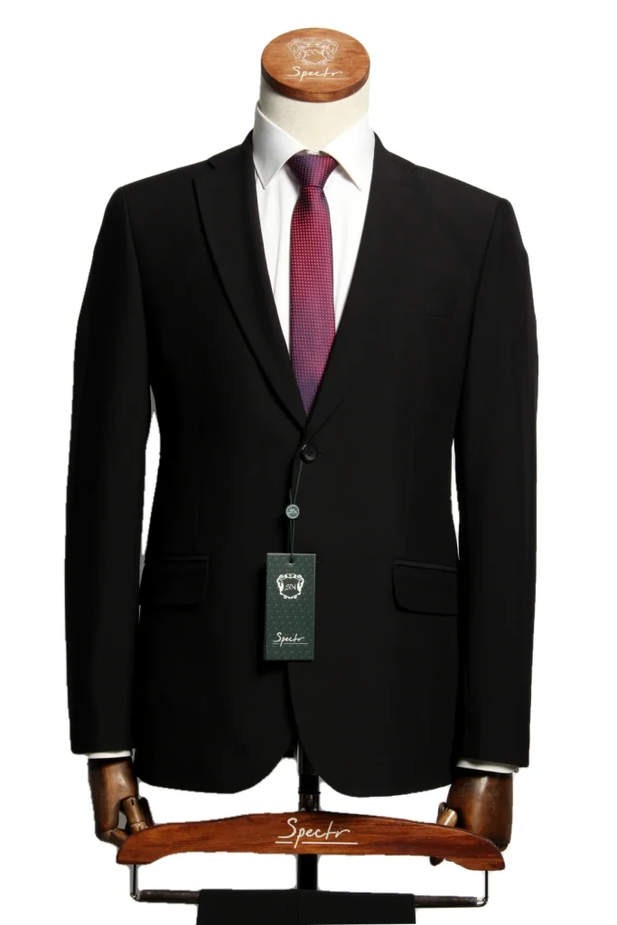 Мужской костюм "Граф" черный двойка slim fit