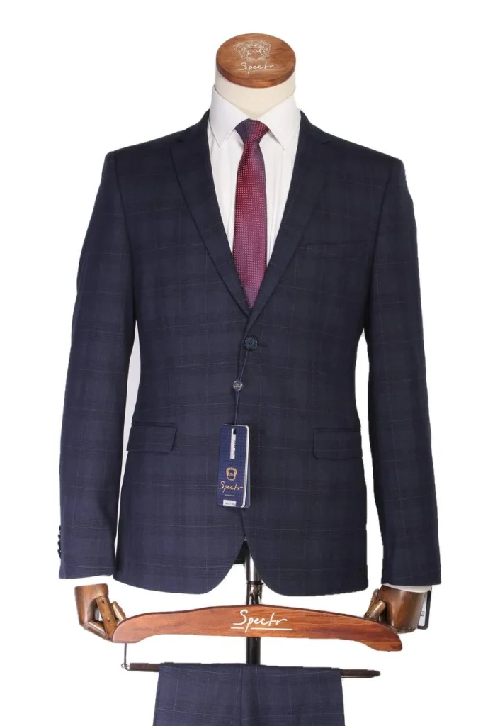 Мужской костюм "Дентон" синий двойка slim fit
