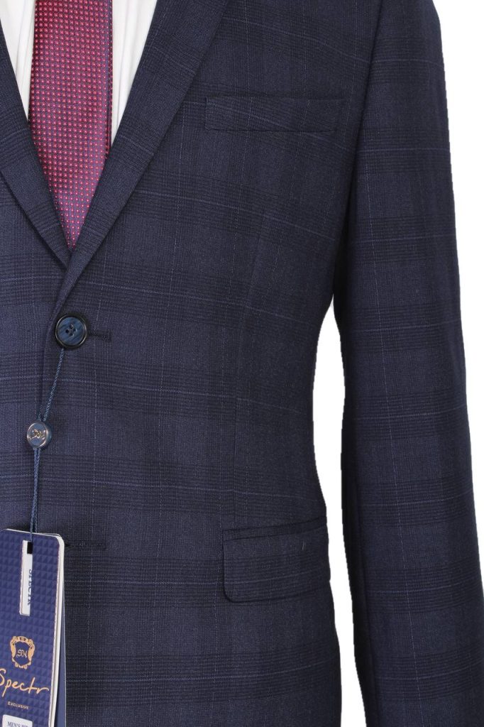 Мужской костюм "Дентон" синий двойка slim fit