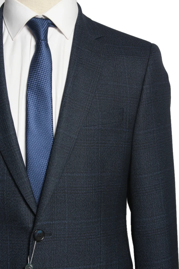 Мужской костюм "Дерби" синий двойка slim fit