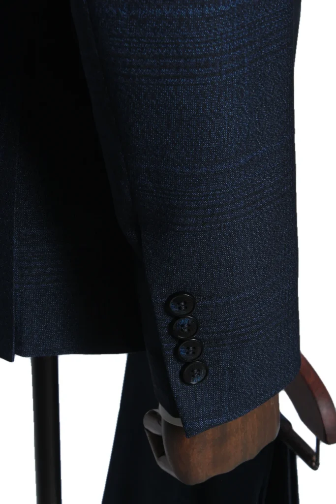 Мужской костюм "Дерби" синий двойка slim fit