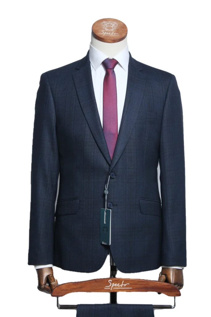 Мужской костюм "Интер" синий двойка slim fit