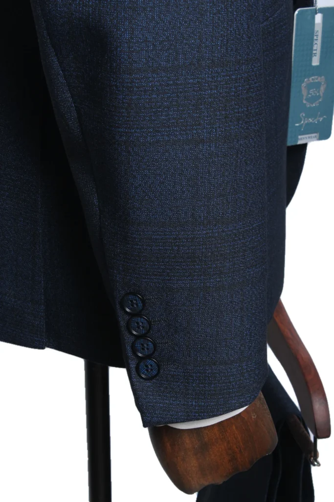 Мужской костюм "Интер" синий двойка slim fit