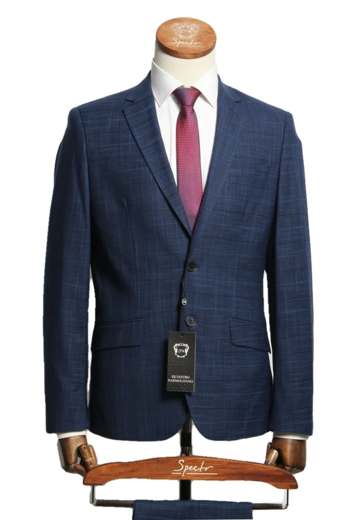 Мужской костюм "Карнешо" синий двойка slim fit