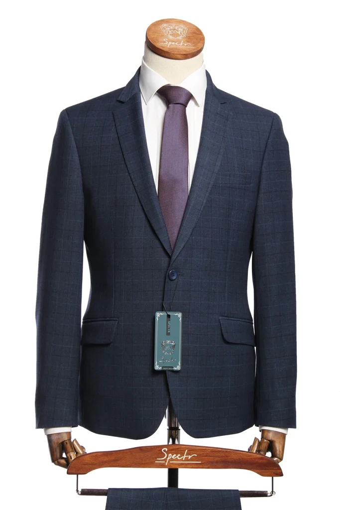 Мужской костюм "Касар" синий двойка slim fit