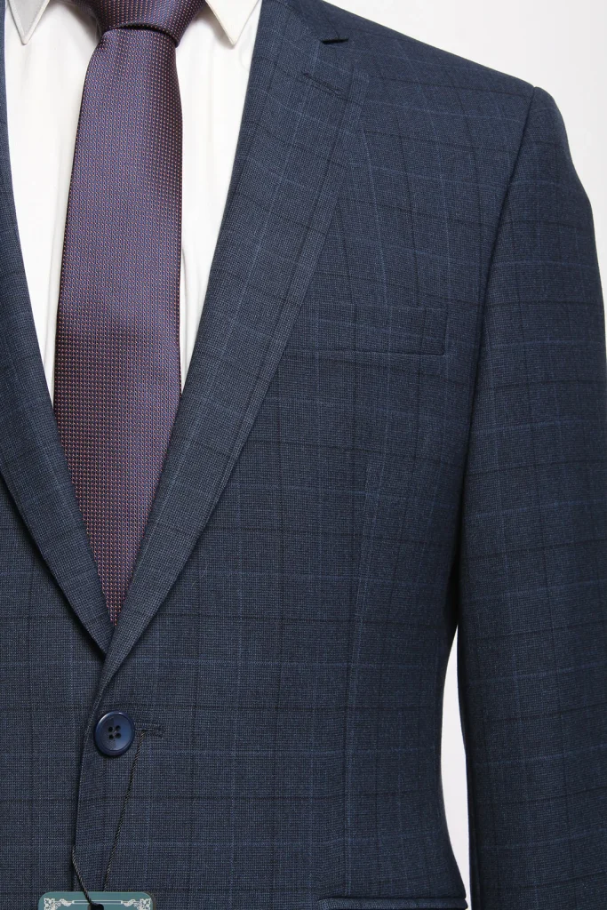 Мужской костюм "Касар" синий двойка slim fit