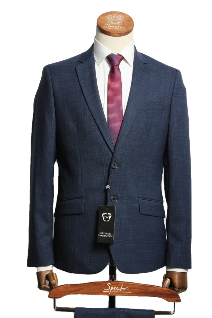 Мужской костюм "Кимбело" синий двойка slim fit