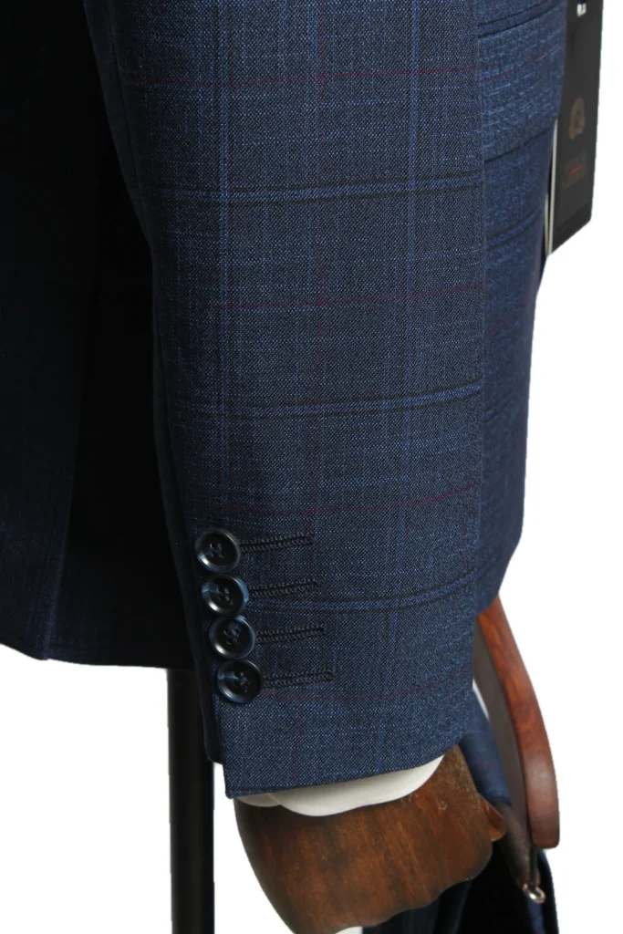 Мужской костюм "Ланс" синий двойка slim fit