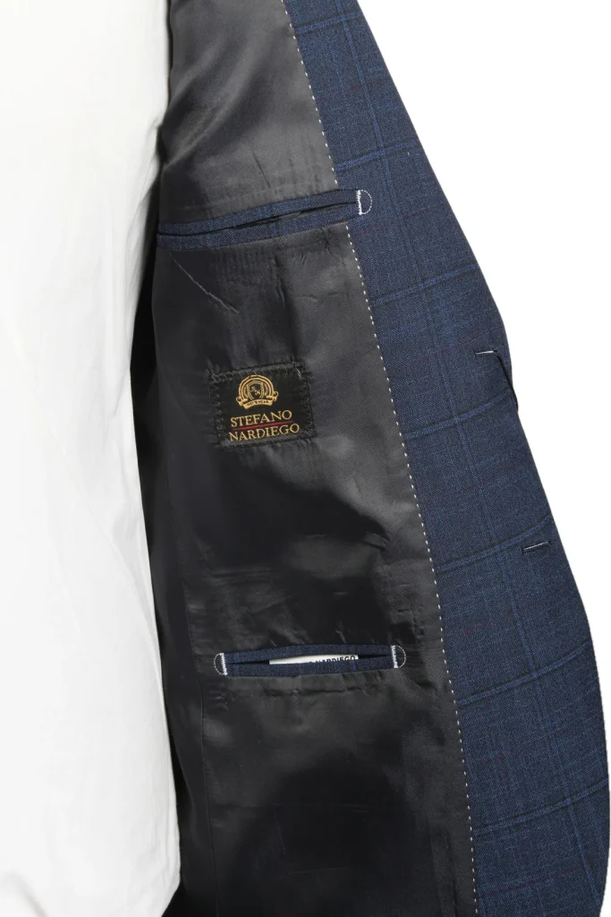 Мужской костюм "Ланс" синий двойка slim fit