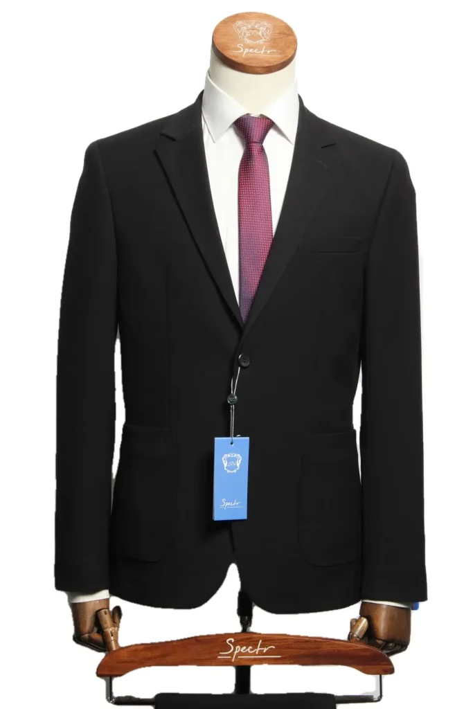 Мужской костюм "Макато" черный двойка slim fit