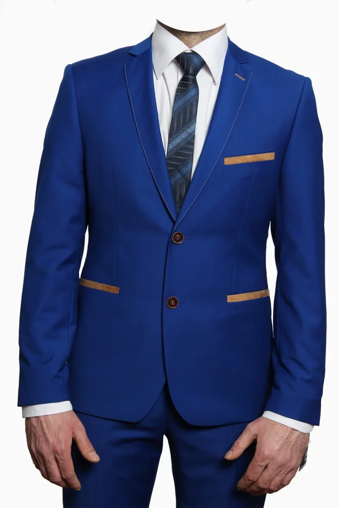 Мужской костюм "Морис" синий двойка slim fit