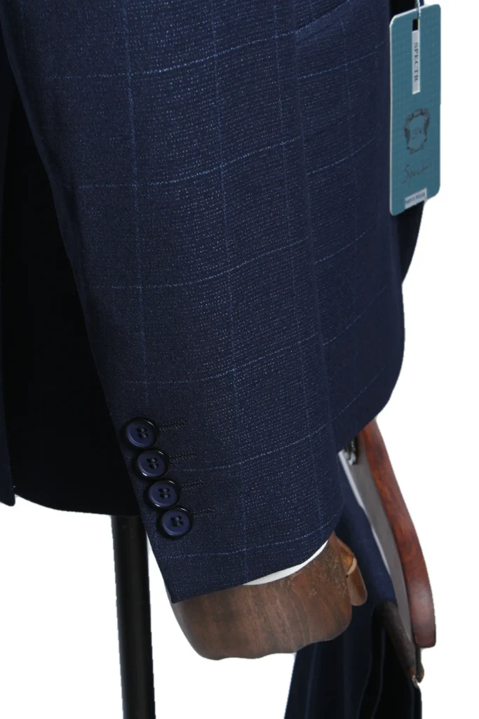 Мужской костюм "Нэрвис" синий двойка slim fit